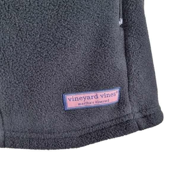 Vineyard Vines Marthas Vineyard Fleece Vest Women Size S Front Zip Pockets Whale - Picture 6 of 12